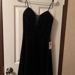 Elegant Black Glitter Dress